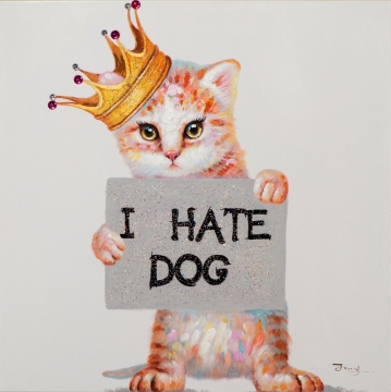 Schilderij cute kitty 60x60