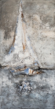 Schilderij zeilboot 60x120