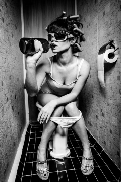 After the party op glas 60x90