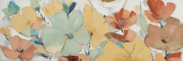 Schilderij bloemen 50x150