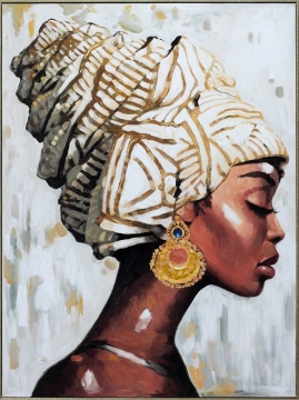 Schilderij beauty with urban met lijst 90x120