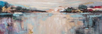 Schilderij abstract strand 50x150