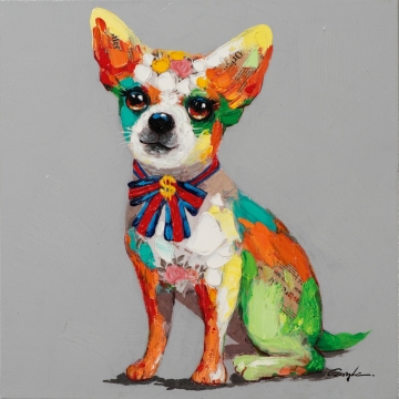 Schilderij chihuahua 50x50