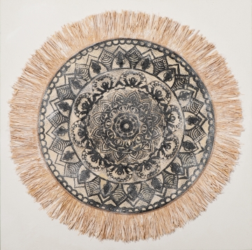 Schilderij nature mandala 100x100