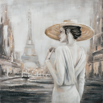 Schilderij stadsgezicht Parijs 100x100