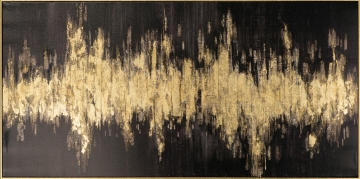 Schilderij abstract met lijst 70x140