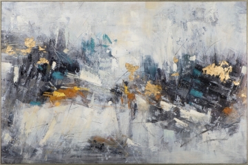 Schilderij abstract met lijst 100x150