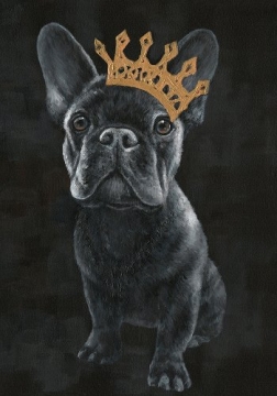 Schilderij bulldog 70x100