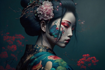 Asia dream op glas 80x120
