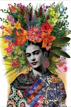 mexican street art op glas 80x120