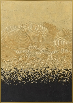 Schilderij abstract goud 82x122