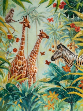 Schilderij jungle 90x120 