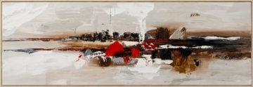 Schilderij abstract met lijst 50x150