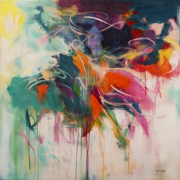 Schilderij abstract 115x115
