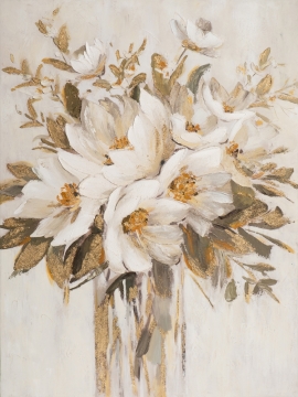 Schilderij bloemen 90x120 