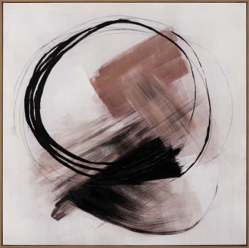 schilderij abstract met lijst 70x70