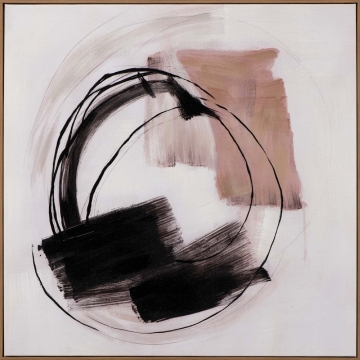 schilderij abstract met lijst 70x70