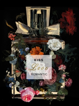 Fotokunst parfum op glas 60x80
