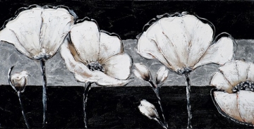 Schilderij bloem 30x60