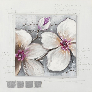 Schilderij 70x70 bloem