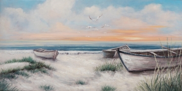Schilderij strand en duinen 70x140 