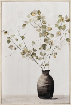 Schilderij sierlijke tak in vaas II met lijst 60x90