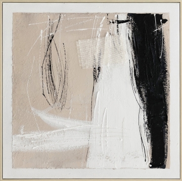 Schilderij abstract met lijst II 80x80