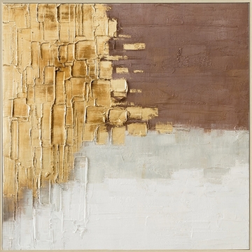 Schilderij abstract met lijst 100x100