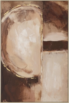 Schilderij chocolate colours met lijst 90x120 