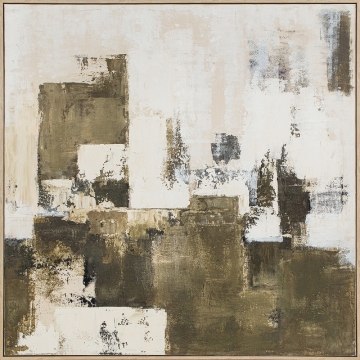 Schilderij abstract met lijst 100x100