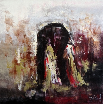 Schilderij abstract 50x50