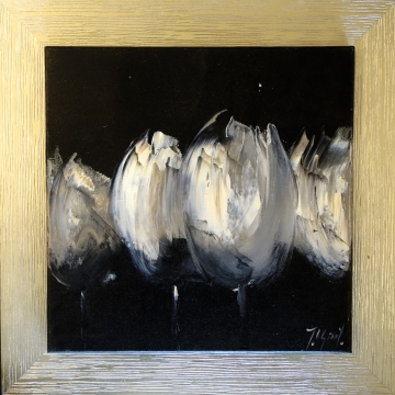 Schilderij bloemen 53x53