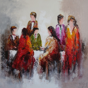 Schilderij figuratief 100x100