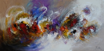 Schilderij abstract 70x140