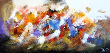 Schilderij abstract 70x140