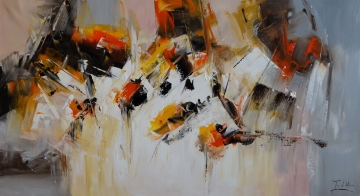 Schilderij abstract 80x140