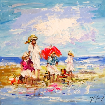 Schilderij strand 50x50