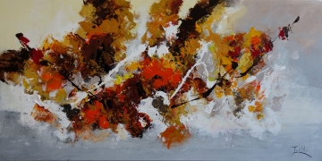 Schilderij abstract 70x140