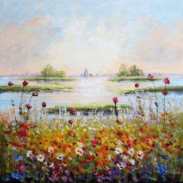 Schilderij landschap 100x100
