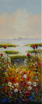 Schilderij landschap 50x120