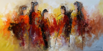 Schilderij figuratief 70x140
