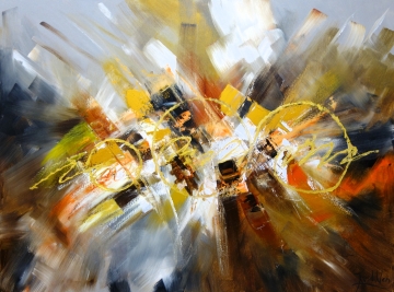 Schilderij abstract  90x120