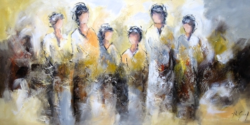 Schilderij figuratief 70x140