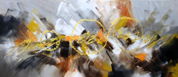 Schilderij abstract 70x160