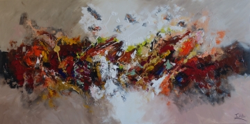 Schilderij abstract 100x200