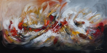 Schilderij abstract 70x140