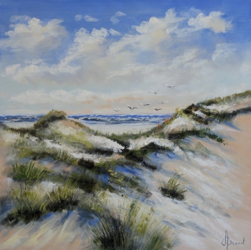 Schilderij strandzicht 80x80