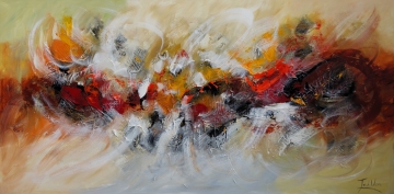 Schilderij abstract 70x140