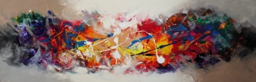 Schilderij modern 50x150