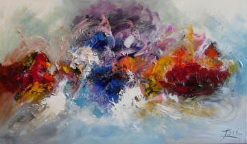 Schilderij abstract 70x120